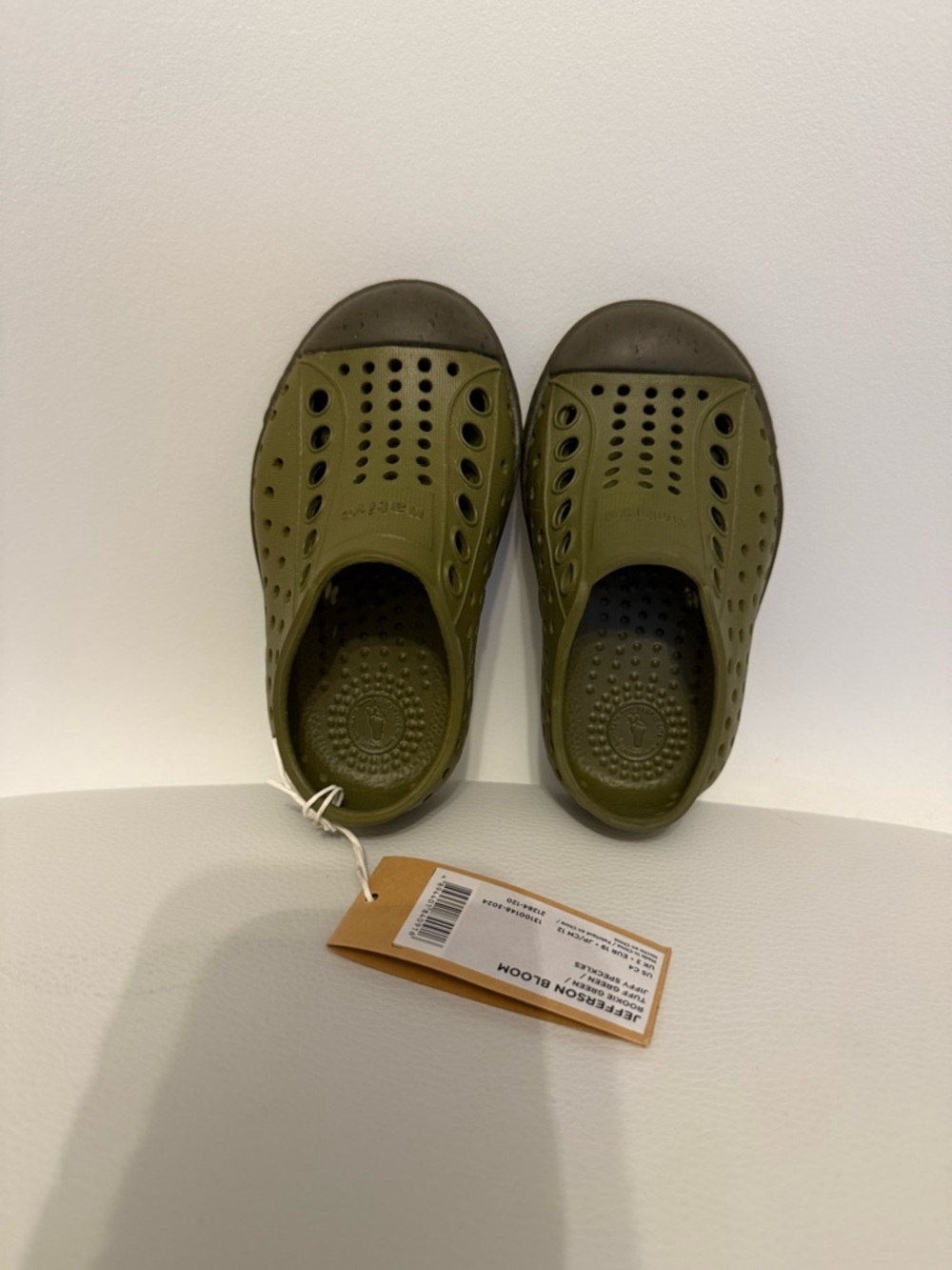 ☀️🌊Native Jefferson Kids Slip-On Shoes in Olive Green